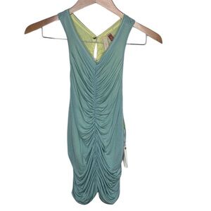 New Anthro Pilcro Sky/Ciel Ruch Reversible Tank Women Size XL